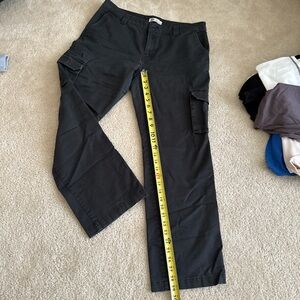 Dickies washed black relaxed fit cargo work pants